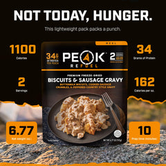 Peak Refuel galletas troceadas antes de añadir agua, preparación fácil