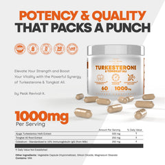 Peak Revival-X frasco abierto con tabletas listo para consumo y conveniencia