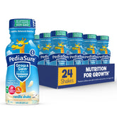 PediaSure frontal del pack de 24 unidades mostrando diseño y sabor vainilla