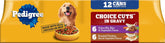 Pedigree lata Prime Rib & Chicken vista frontal con diseño atractivo muestra conveniencia