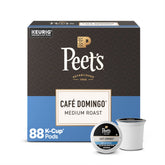 Peet's Café Domingo frente del empaque mostrando cajas y cantidad
