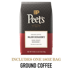Peet's etiqueta con detalle del nivel de tostado mostrando calidad del producto