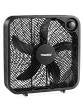 PELONIS ventilador caja frontal mostrando diseño y potencia