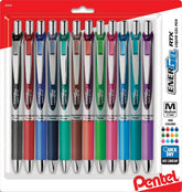 Pentel EnerGel RTX frontal pack mostrando variedad de colores y beneficio de versatilidad