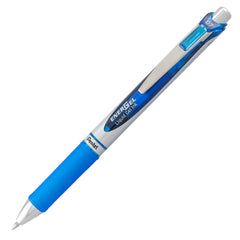 Pentel EnerGel RTX stainless steel tip close-up showing precise lines