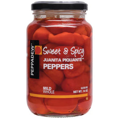 PEPPADEW primer plano de textura jugosa de pimientos para apetito