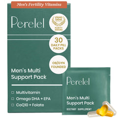Perelel pack diario frente mostrando sobres y cápsulas para ahorro de tiempo