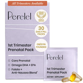 Perelel frontal del embalaje mostrando el pack prenatal y conveniencia