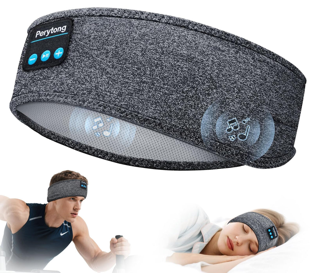 Perytong diadema frontal mostrando ajuste cómodo para dormir