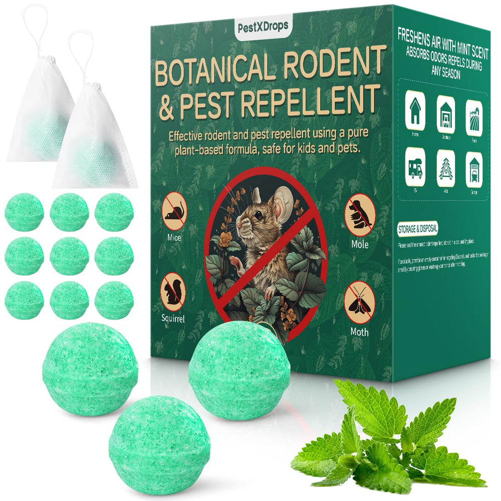 PestXDrops frente del embalaje mostrando 14 pelotas y beneficios visibles