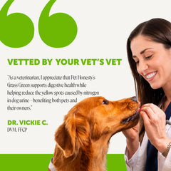 Pet Honesty etiqueta de ingredientes que muestra dl-metionina y probióticos