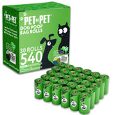 PET N PET frente del paquete mostrando 540 bolsas y diseño verde, práctico