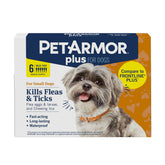 PetArmor Plus paquete frontal mostrando seis dosis y beneficio de protección