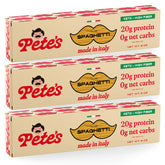 Pete's Pasta frente del paquete mostrando diseño y beneficios claros
