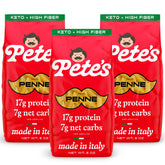 Pete's Pasta paquete frontal mostrando diseño y autenticidad