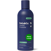 PetLab Co. botella frontal mostrando diseño y tamaño práctico