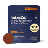 PetLab Co. empaque frontal mostrando 30 masticables y beneficios visibles