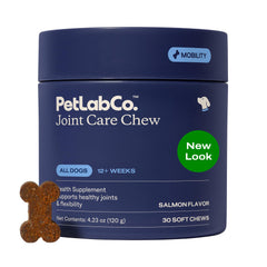 PetLab Co. vista frontal del envase mostrando el diseño y beneficios