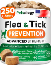 Petsology empaque frontal mostrando 250 mordiscos y conveniencia