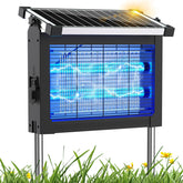 PhatroyYee vista frontal del mata mosquitos con panel solar, portátil y eficiente