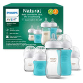 Philips Avent bote frontal de vidrio mostrando diseño seguro y claro