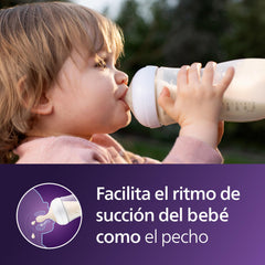 Philips Avent detalle de la tetina Natural que imita el pecho