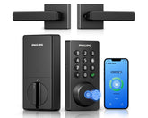 PHILIPS cerradura frontal con manilla mostrando diseño moderno y seguridad