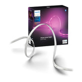 PHILIPS Hue vista frontal de la tira LED mostrando color uniforme y acabado discreto