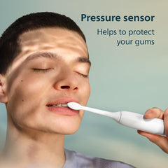 Philips Sonicare primer plano del sensor de presión que protege encías