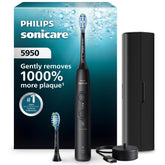 Philips Sonicare 5950 mango negro mostrando diseño ergonómico y control cómodo