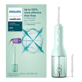 Philips Sonicare flosser 3000 frontal mostrando diseño ergonómico y agarre seguro
