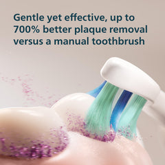 Philips Sonicare mano sosteniendo el cepillo con sensor de presión que protege encías
