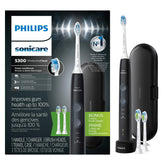 Philips Sonicare 5300 frontal mostrando diseño negro y beneficios estéticos