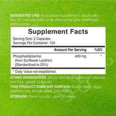Phosphatidylserine Supplement primer plano de cápsulas y textura, fácil de tragar