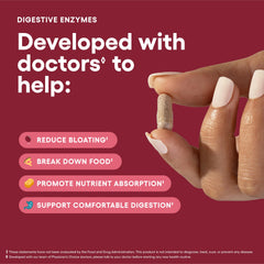 Physician's CHOICE usado en la mesa para mejorar la digestión postcomida