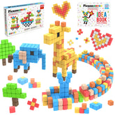 PicassoTiles caja frontal mostrando 108 cubos y beneficios educativos