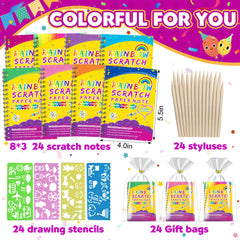 Pigipigi Kids cuaderno abierto con colores arcoíris revelados, fomenta creatividad