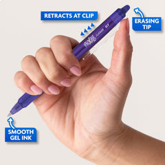 PILOT FriXion bolígrafos de colores extendidos en mesa para organización por tono
