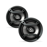 Pioneer TS-F1634R vista frontal mostrando diseño coaxial y mejora sonora