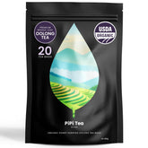 PiPi Tea paquete frontal mostrando bolsitas y beneficio de sabor limpio