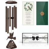 PIXPRI front view of memorial chime packaging showing gift-ready presentation and comfort