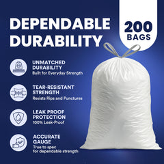 Plasticplace bolsa instalada en papelera de baño pequeña manteniendo el borde ordenado