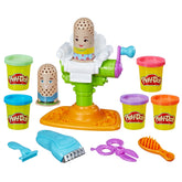 Play‑Doh frente del set barbería mostrando todas las piezas Play‑Doh y accesorios