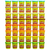 Play‑Doh pack frontal mostrando las 48 latas y colores para aulas
