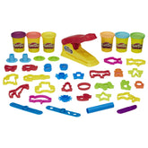 Play‑Doh empaque frontal mostrando accesorios y colores para juego creativo