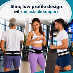 PlayActive detalle de las correas elásticas para ajustar compresión personalizada