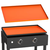 PLOSIF front view showing 28-inch mat fitting Blackstone and protecting top