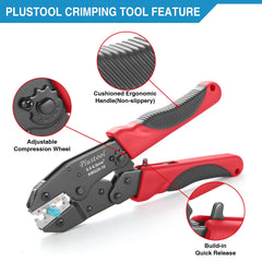 Plustool mecanismo de trinquete visible para crimps consistentes y repetibles