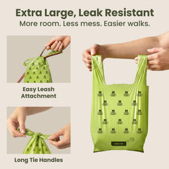 Pogi’s bolsa con asas visible, facilidad para atar y transportar