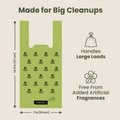 Pogi's bolsa en uso durante paseo, manejo limpio y seguro